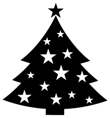 Christmas trees clipart silhouette