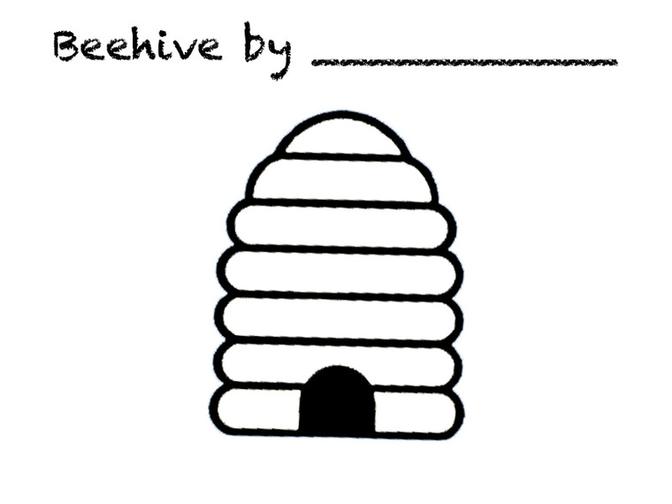 Beehive Coloring Page Clipart - Free to use Clip Art Resource