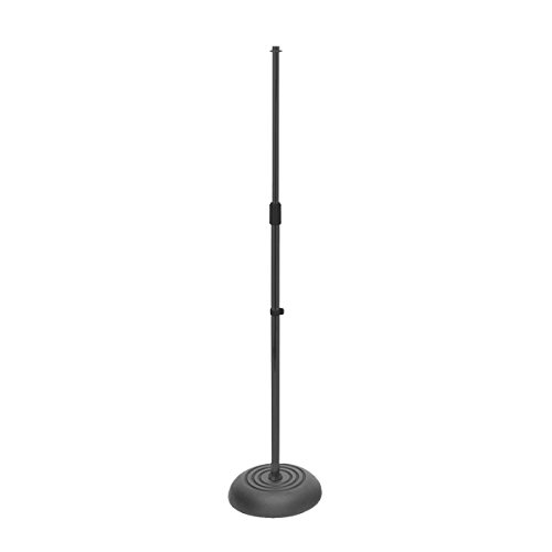 Amazon.com: On Stage MS7201B Round Base Microphone Stand, Black ...