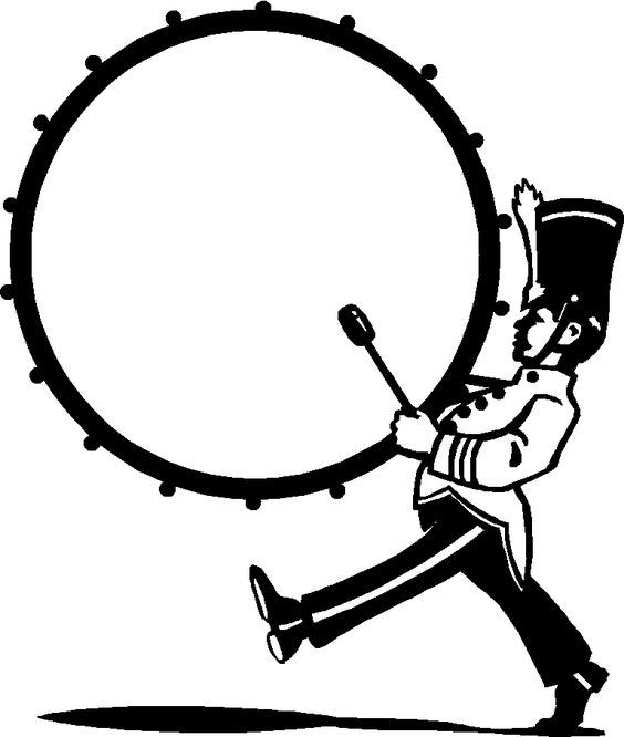 Marching band drummer clipart