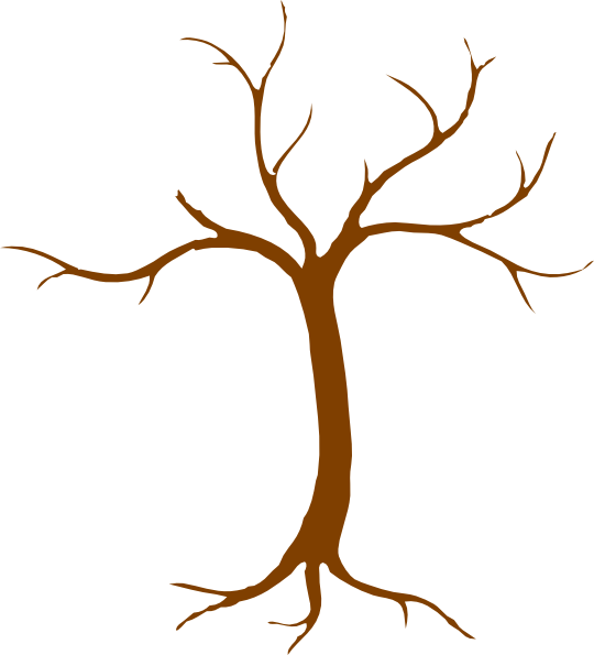 Bare fall tree clipart