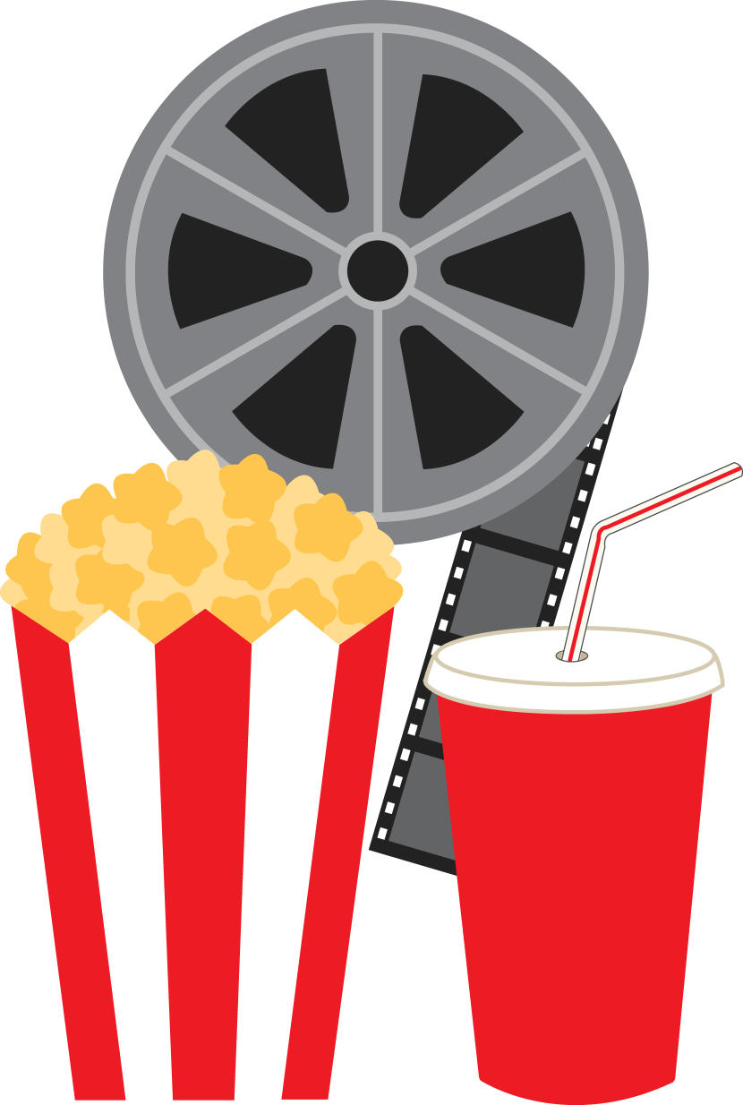 Free Clipart Of Movies And Popcorn