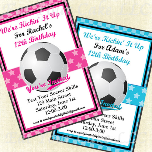 Soccer Printable Invitation Will Be A by CandyCoatedDigitals