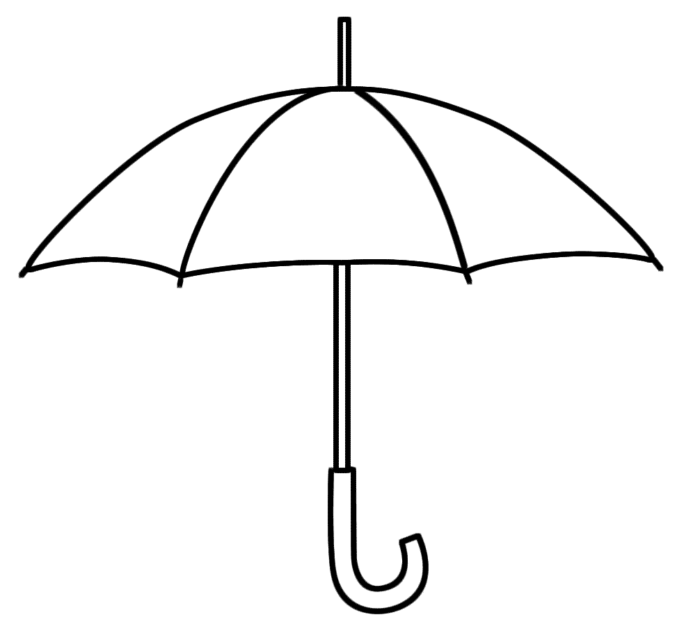 Umbrella Outline Clipart