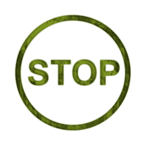 Green stop sign clipart