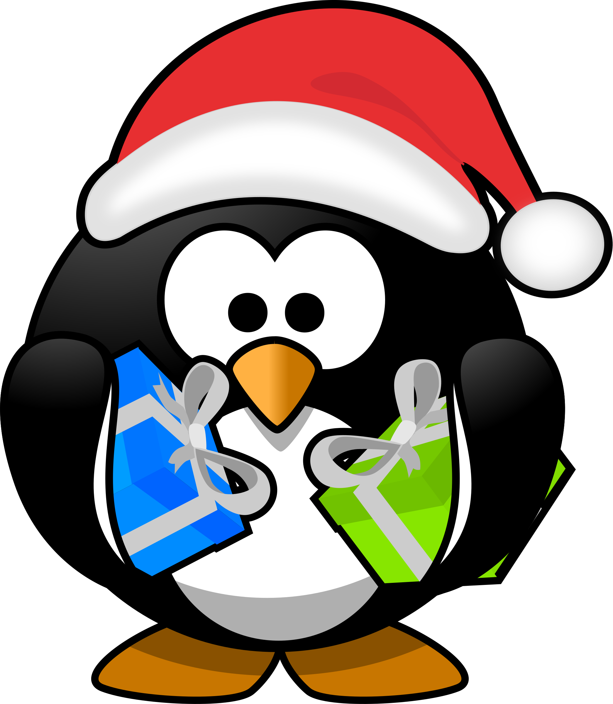 Clipart - Santa penguin