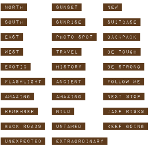 Adventure Labels - Brown Digital Scrapbooking Free Download ...