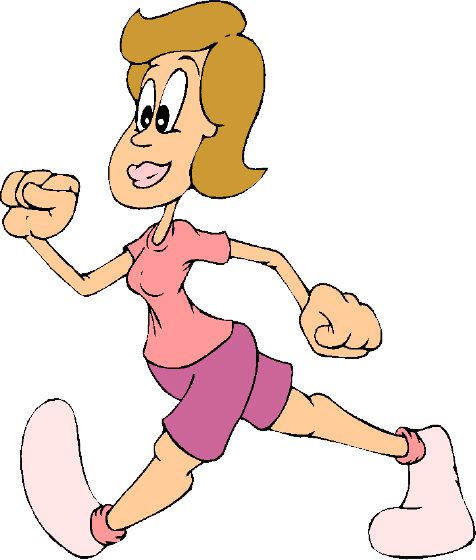 Women Walking Exercise Clipart