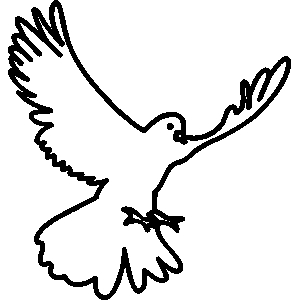 Dove bird flying clipart
