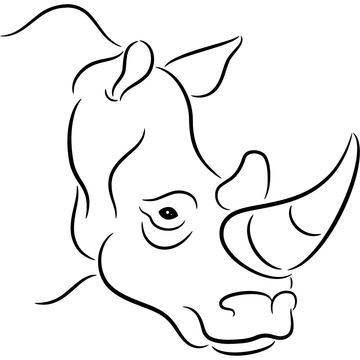 Rhino Face Clipart