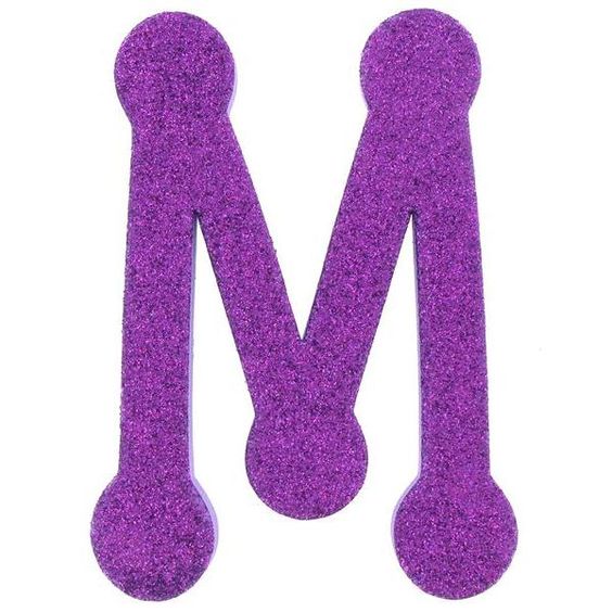 Clipart in letter sparkly m