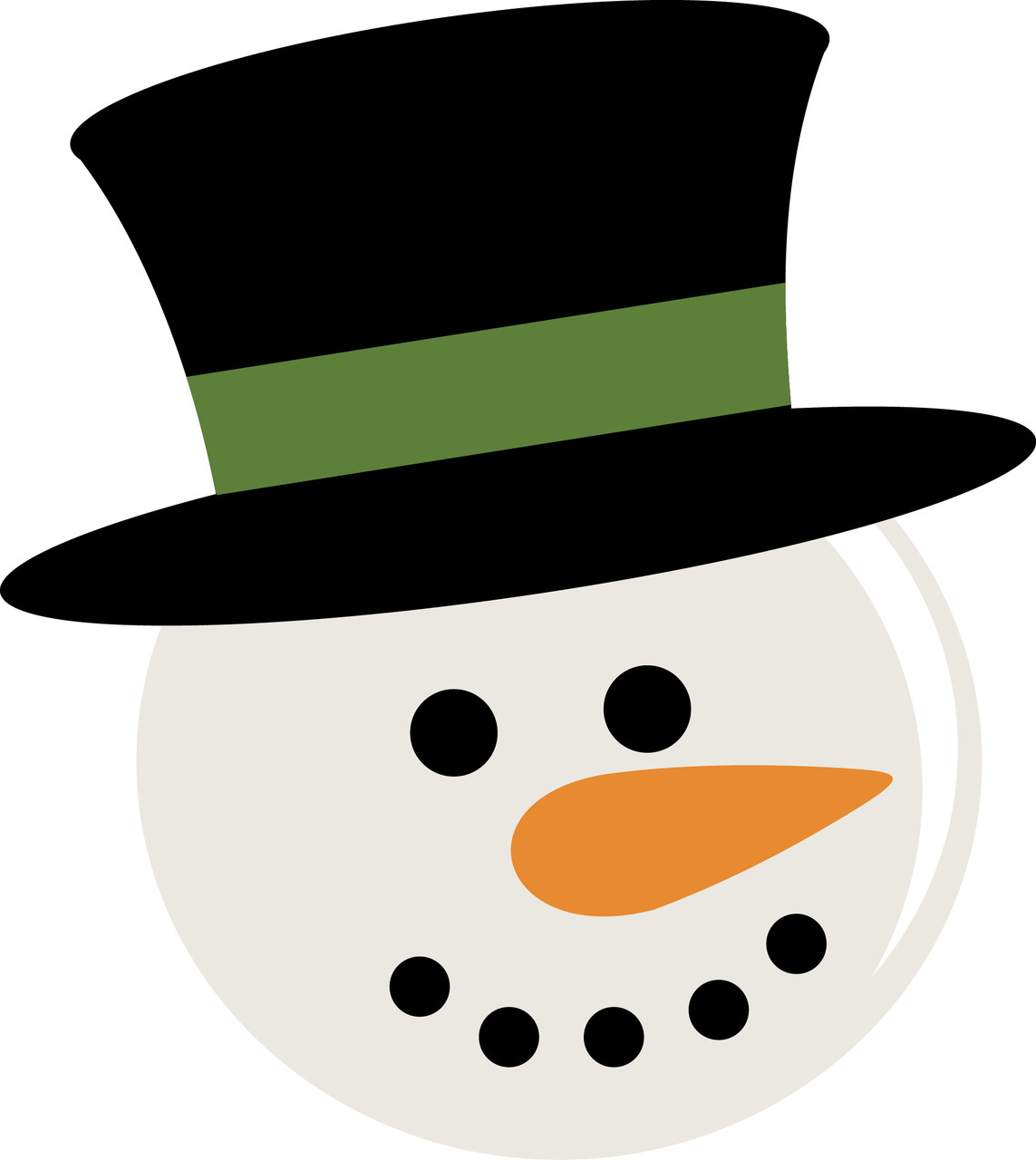 Frosty head clipart outline