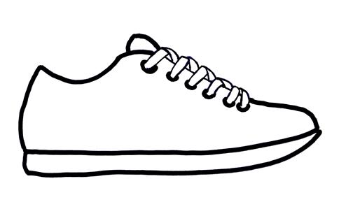 Sneaker Clip Art Black and White – Clipart Free Download