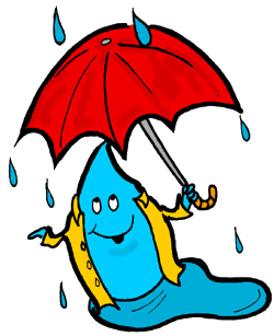 Umbrella in Rain Clipart - Free Clipart Images