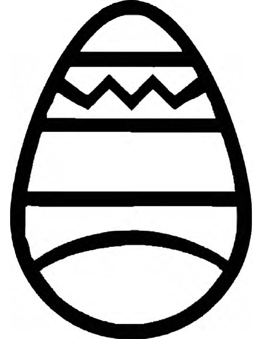 Collection Plain Easter Egg Coloring Pages Pictures - Jefney
