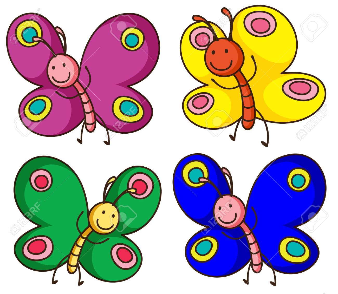 butterfly cartoon clipart – Clipart Free Download