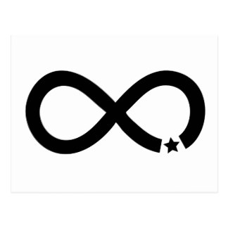 Black Infinity Symbol Postcards | Zazzle