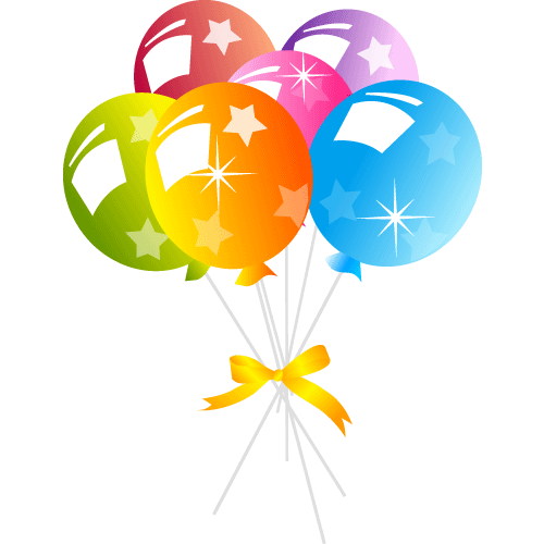 Birthday party balloons clipart