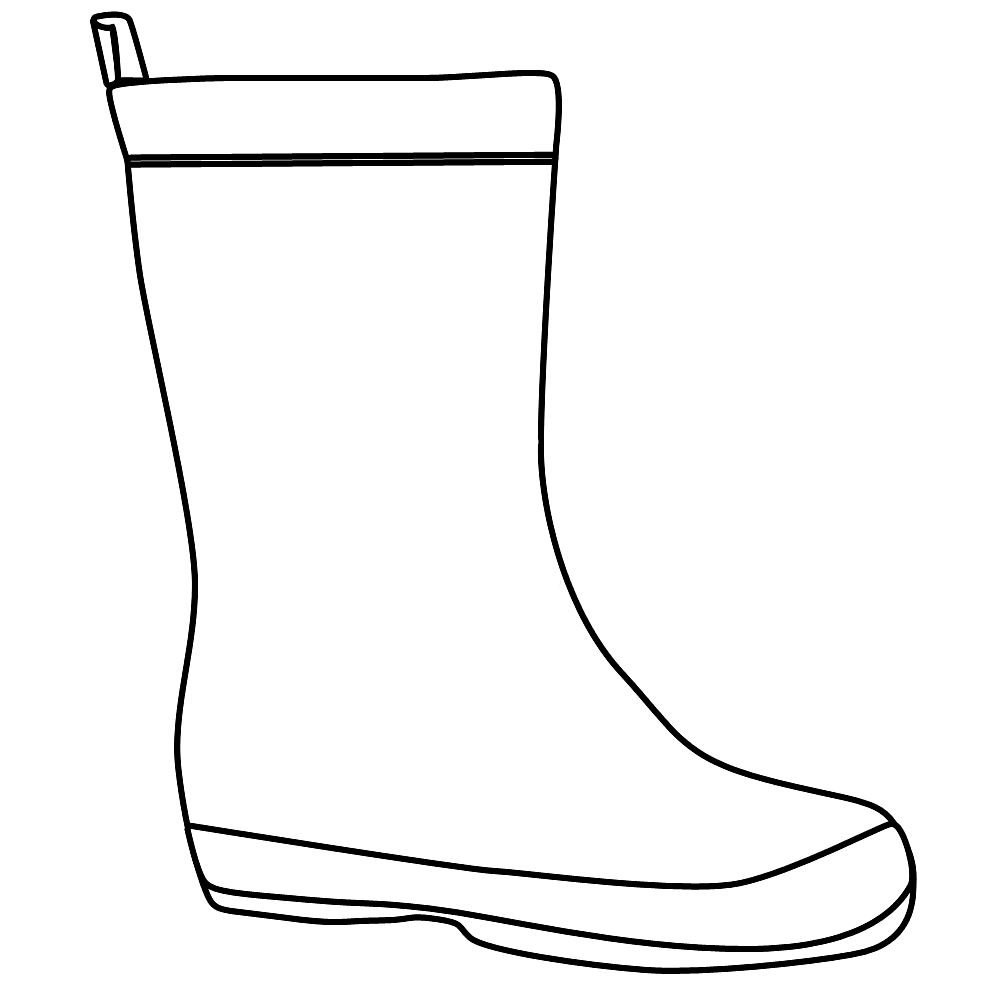 Rain Boots Coloring Page - Free Clipart Images