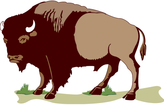 Clip Art Black And White Buffalo Clipart