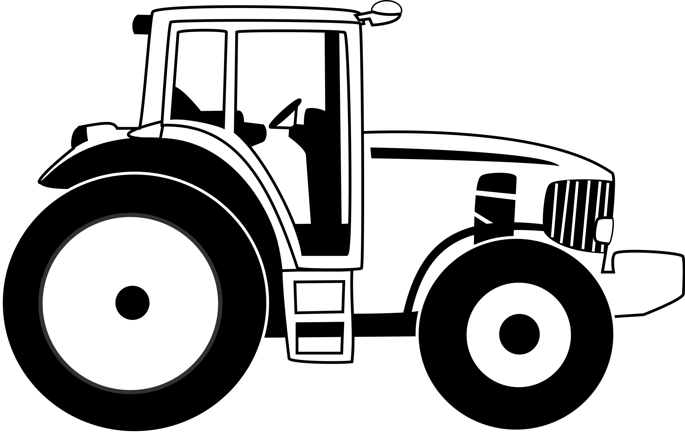 Farm tractor clipart