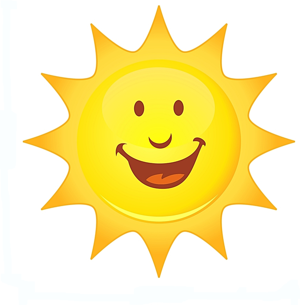 Smiling sun clipart