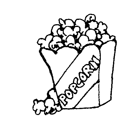 Black And White Popcorn Clip Art Image - Quoteko.