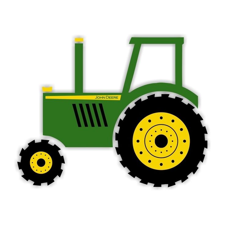 Green tractor clipart