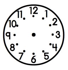 Clock pattern... print out on - Free Clipart Images