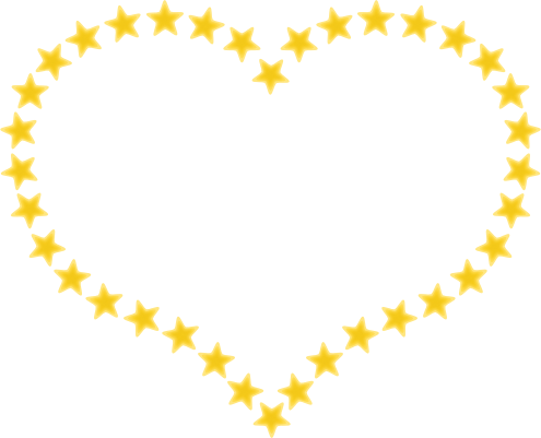 Gold star border clipart