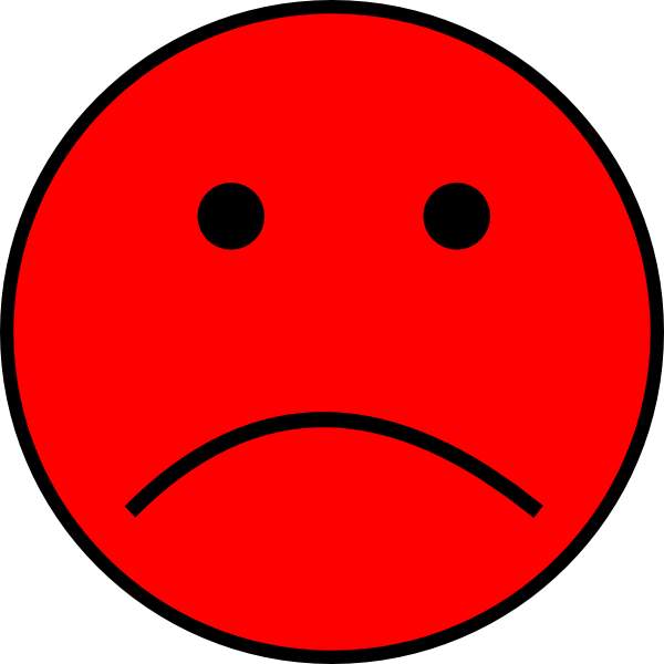 Red sad face clip art