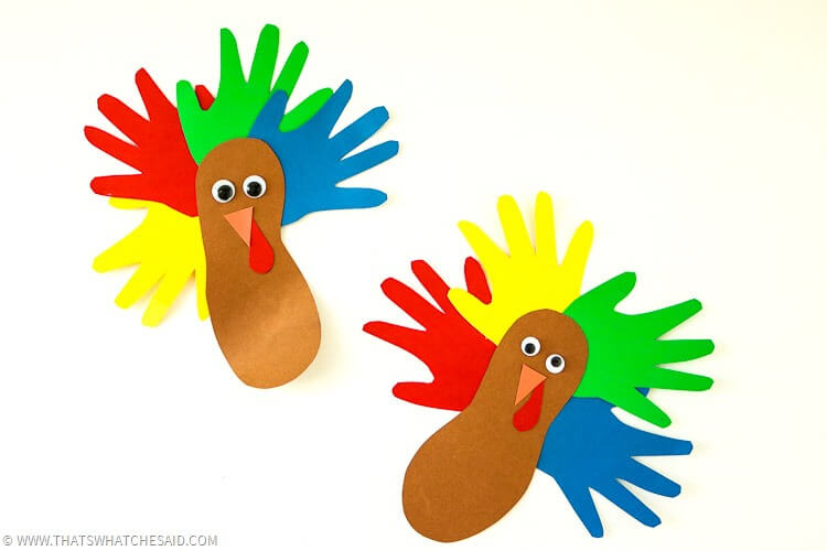 Hand and Footprint Turkey Kids Craft - That's What {Che} Said...