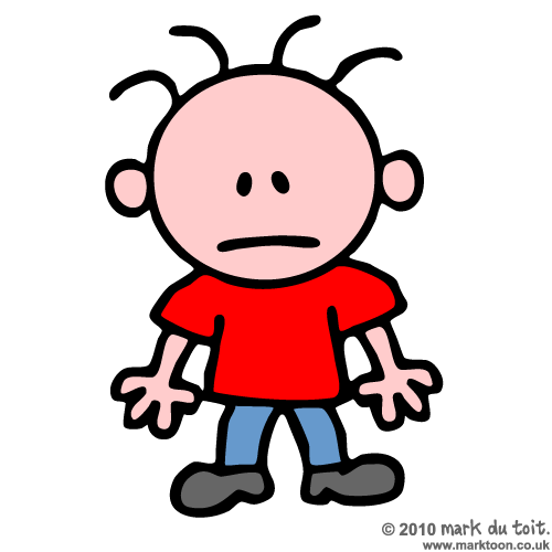 Sad kid clipart