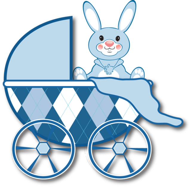Baby boy in stroller clipart - ClipartFox