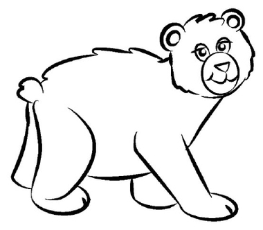 Bear Line Drawing Clipart - Free to use Clip Art Resource - ClipArt