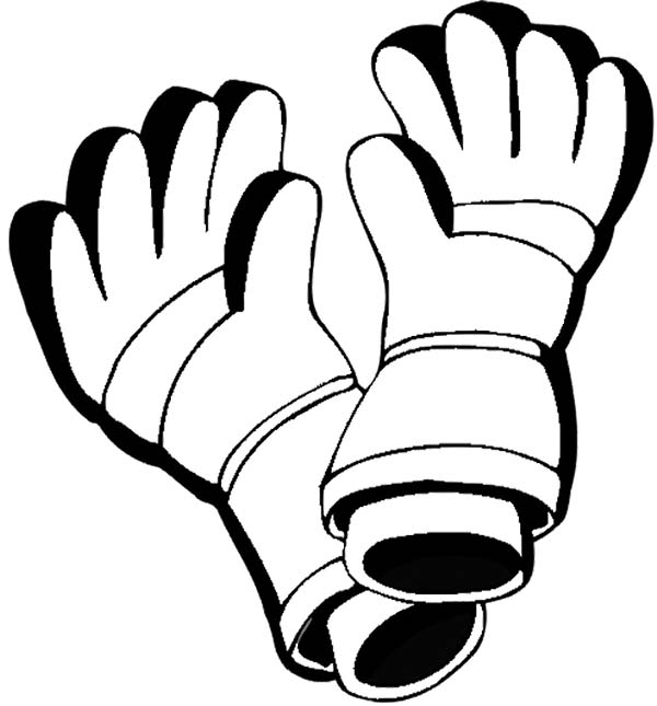 Leather Gloves in Winter Clothing Coloring Page | Coloring Sun