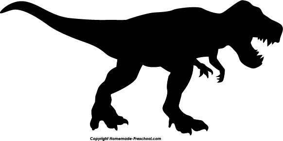Tyrannosaurus rex outline black and white clipart