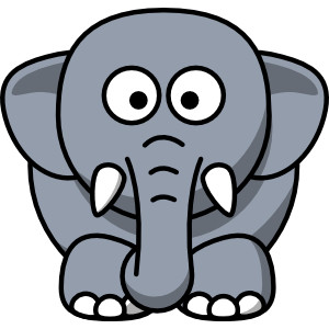 Cartoon Elephant clip art - Polyvore