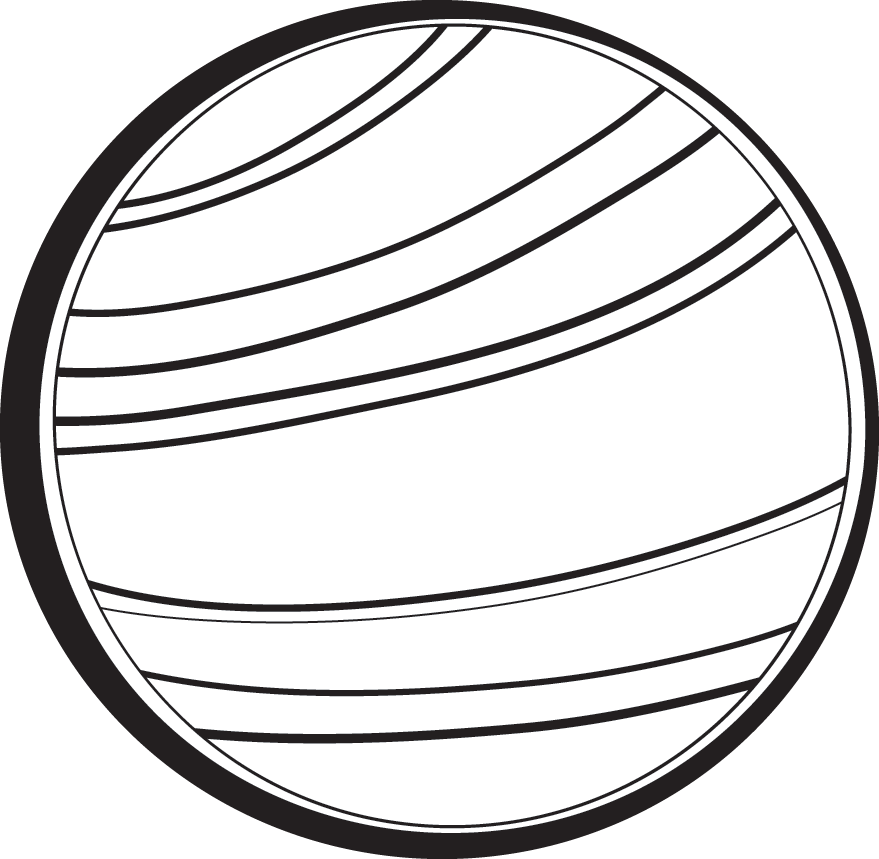 Planet Black And White Clipart