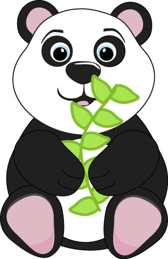 Cute panda clipart vector