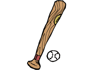 Baseball Bat And Ball Clipart - Free Clipart Images