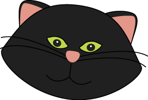 Black cat face clipart - ClipartFox