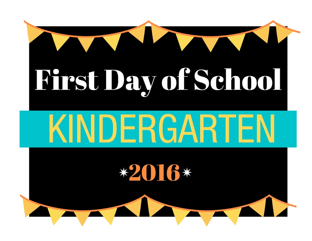 First Day of School Printable Signs - from preschool to college