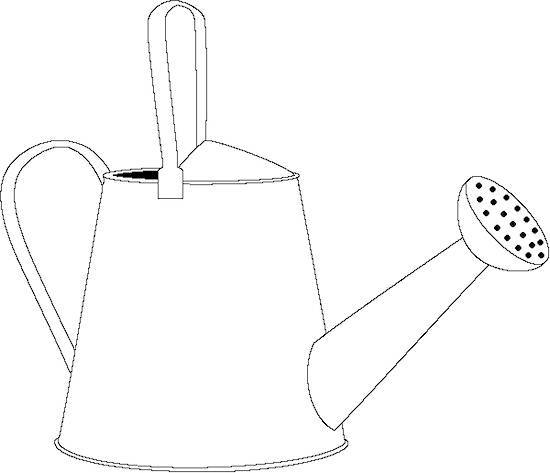 Watering Can Coloring Page | Bulbulk Com