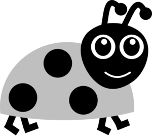 Grey Ladybug clip art - vector clip art online, royalty free ...