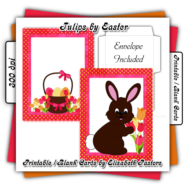 Tulips By Easter Printable / Blank Cards - $1.92 : Cute Clip Art ...