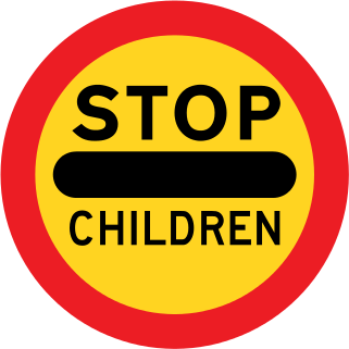 UK traffic sign 605.2 (children).svg