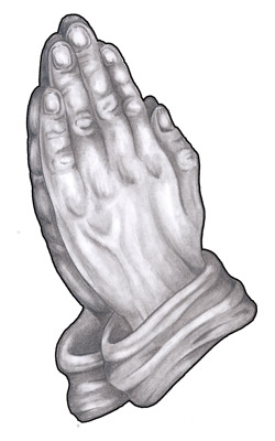 Praying hands coloring page pictures and tattoo design images,