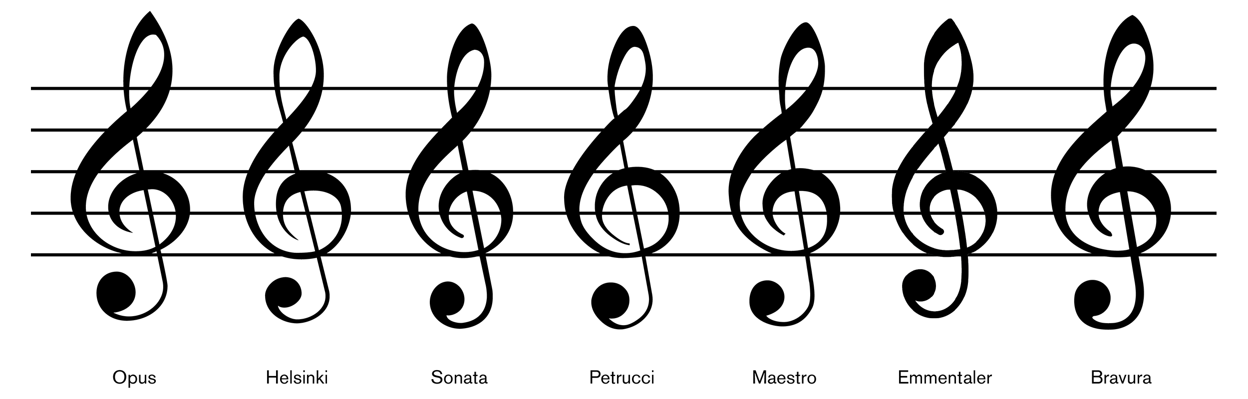 music symbol font for word