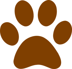 Brown Paw Print Clip Art - vector clip art online ...